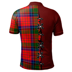 MacNicol of Scorrybreac Tartan Polo Shirt - Lion Rampant And Celtic Thistle Style