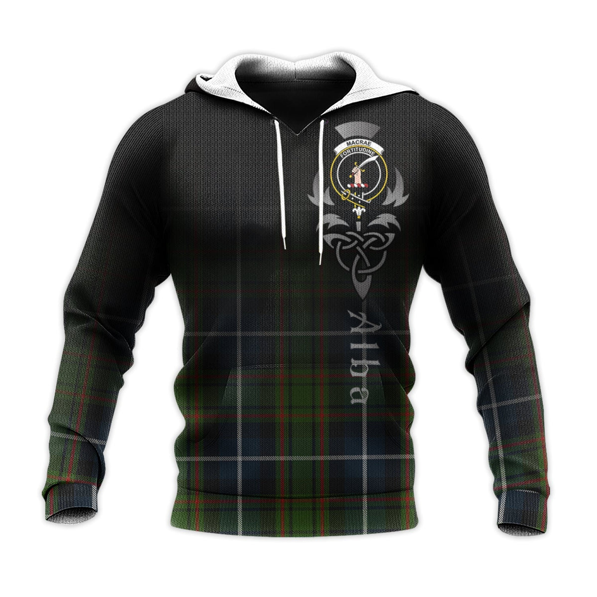 MacRae Hunting Tartan Hoodie - Alba Celtic Style