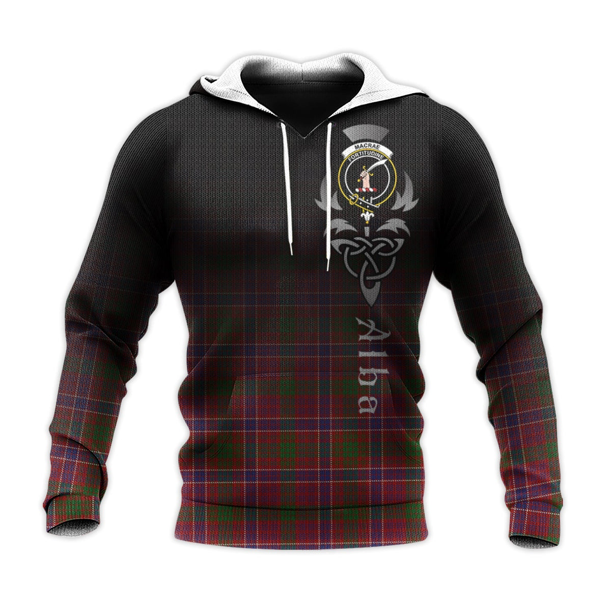 MacRae Red Tartan Hoodie - Alba Celtic Style