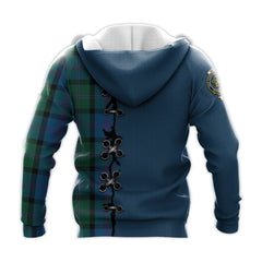 MacThomas Tartan Hoodie - Lion Rampant And Celtic Thistle Style
