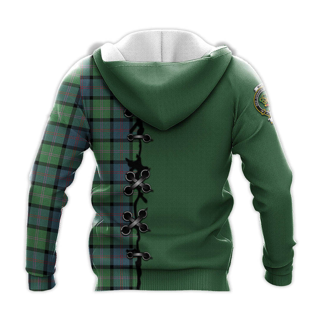 MacThomas Ancient Tartan Hoodie - Lion Rampant And Celtic Thistle Style