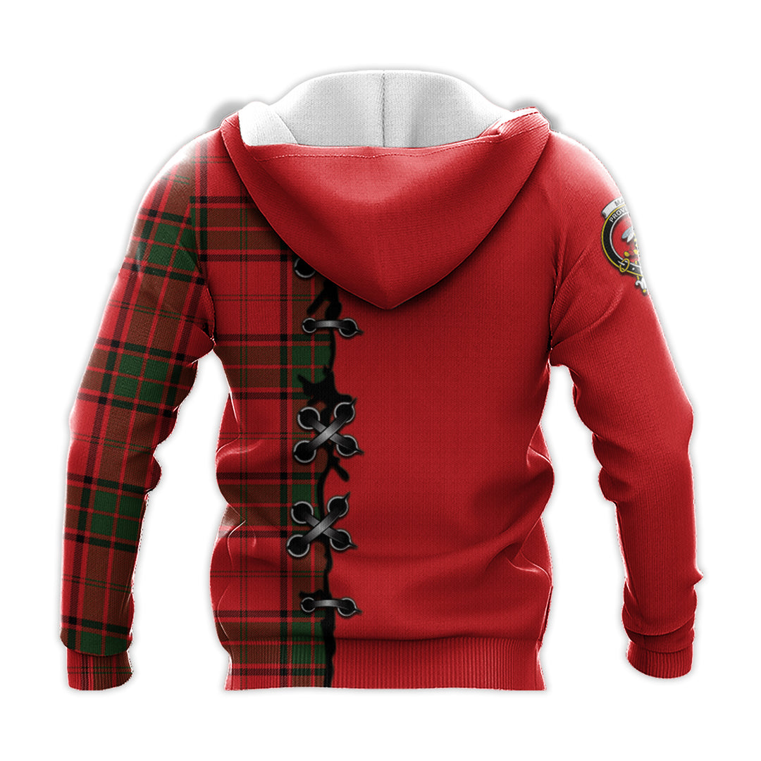 Maxtone Tartan Hoodie - Lion Rampant And Celtic Thistle Style