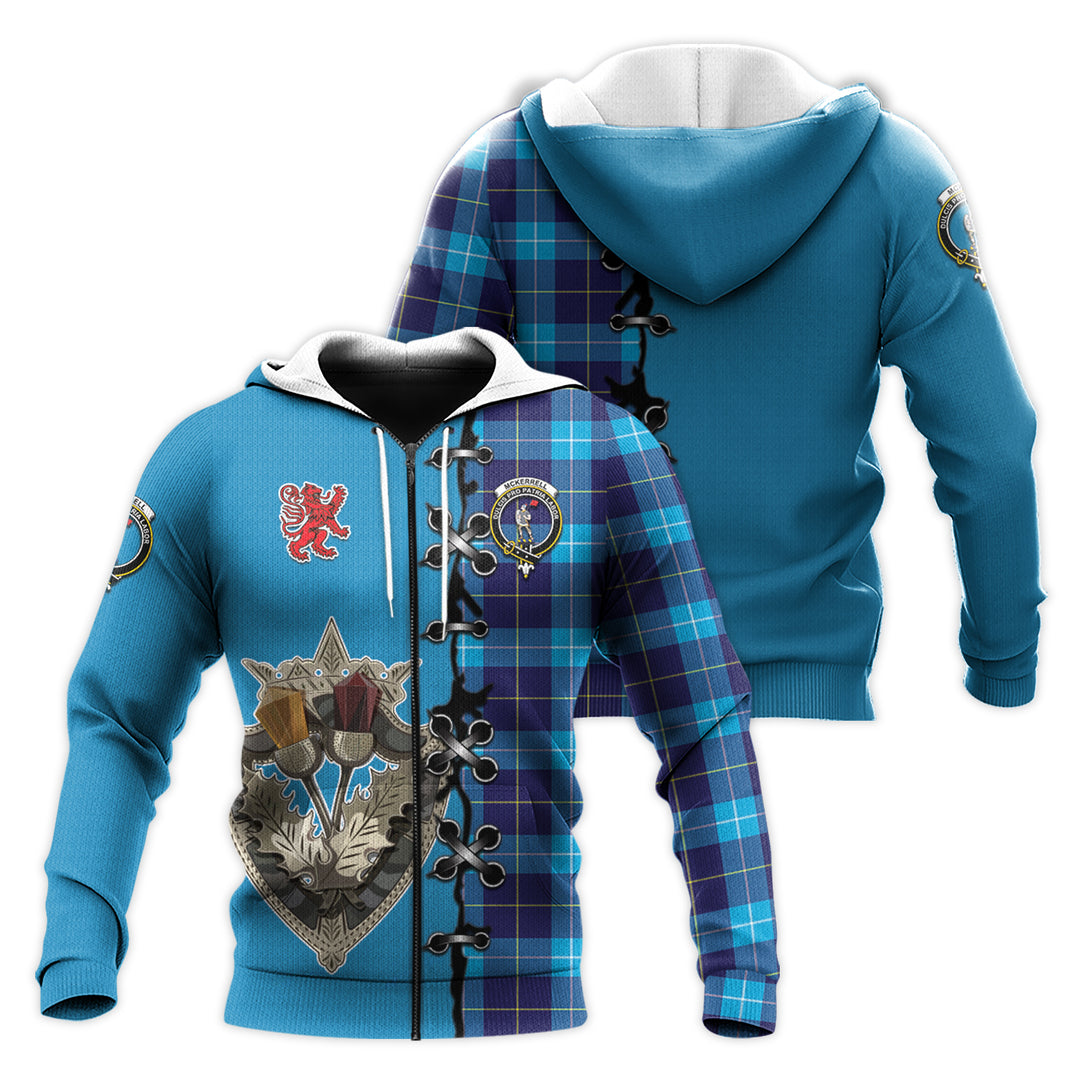 McKerrell Tartan Hoodie - Lion Rampant And Celtic Thistle Style
