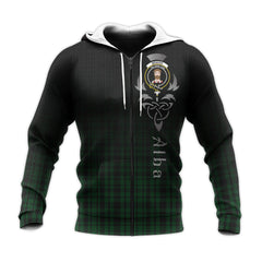 Menzies Green Tartan Hoodie - Alba Celtic Style