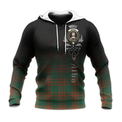 Menzies Green Ancient Tartan Hoodie - Alba Celtic Style