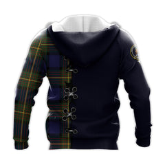 Moore Tartan Hoodie - Lion Rampant And Celtic Thistle Style