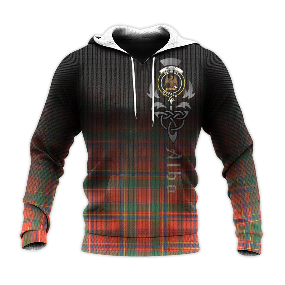 Munro Ancient Tartan Hoodie - Alba Celtic Style