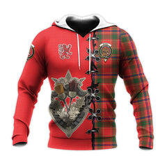 Munro Modern Tartan Hoodie - Lion Rampant And Celtic Thistle Style