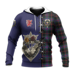 Nairn Tartan Hoodie - Lion Rampant And Celtic Thistle Style