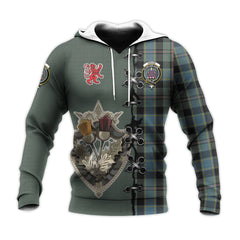 Ogilvie (Ogilvy) Hunting Tartan Hoodie - Lion Rampant And Celtic Thistle Style