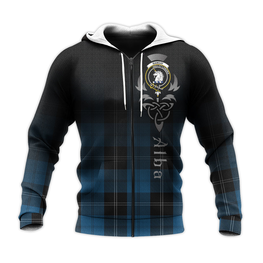 Ramsay Blue Hunting Tartan Hoodie - Alba Celtic Style