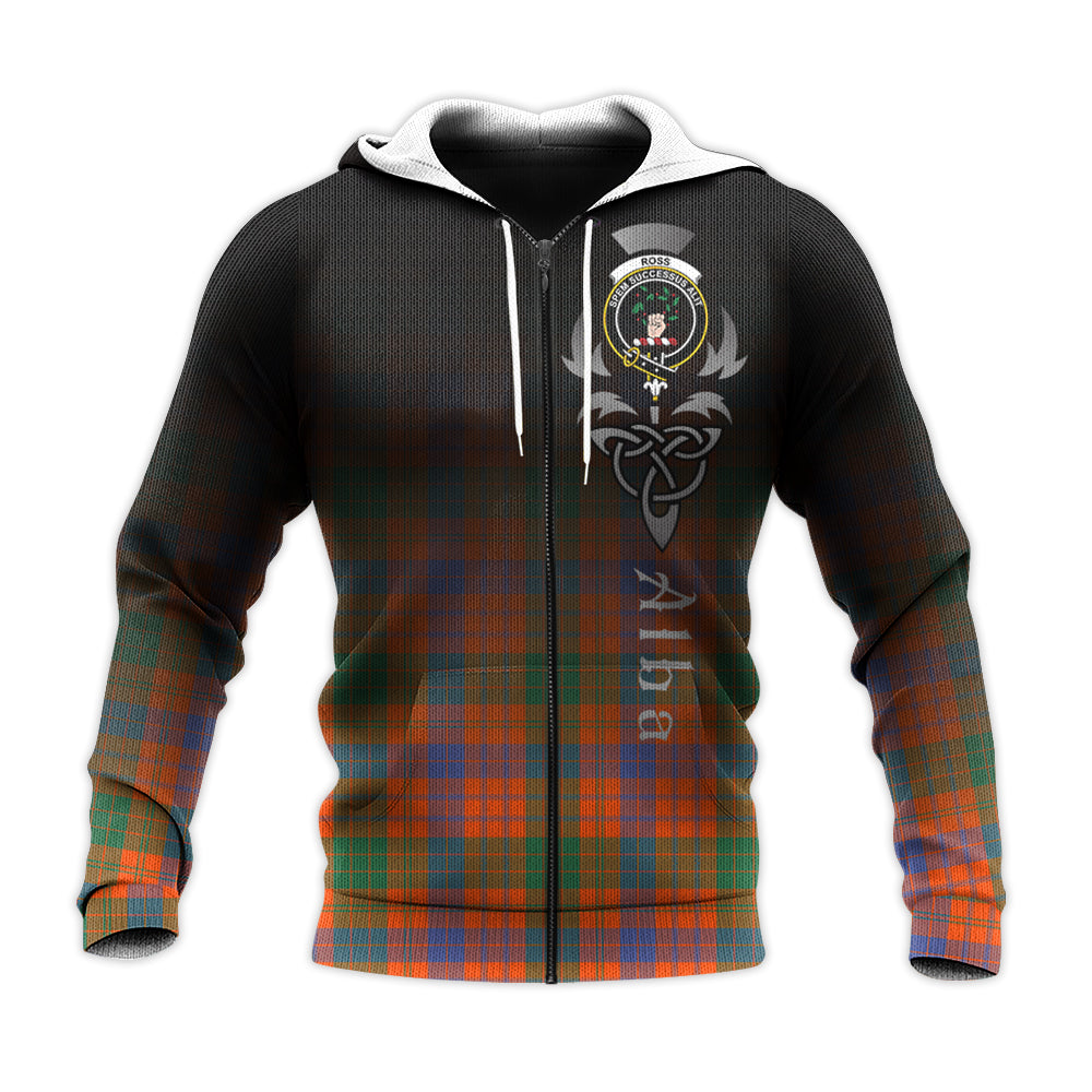 Ross Ancient Tartan Hoodie - Alba Celtic Style