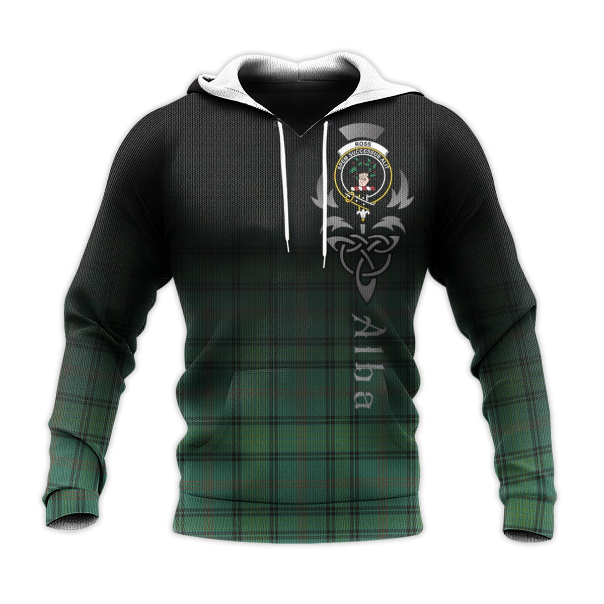 Ross Hunting Ancient Tartan Hoodie - Alba Celtic Style