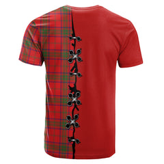 Ross Modern Tartan T-shirt - Lion Rampant And Celtic Thistle Style