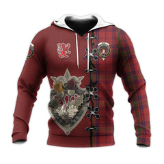 Ross Old Tartan Hoodie - Lion Rampant And Celtic Thistle Style