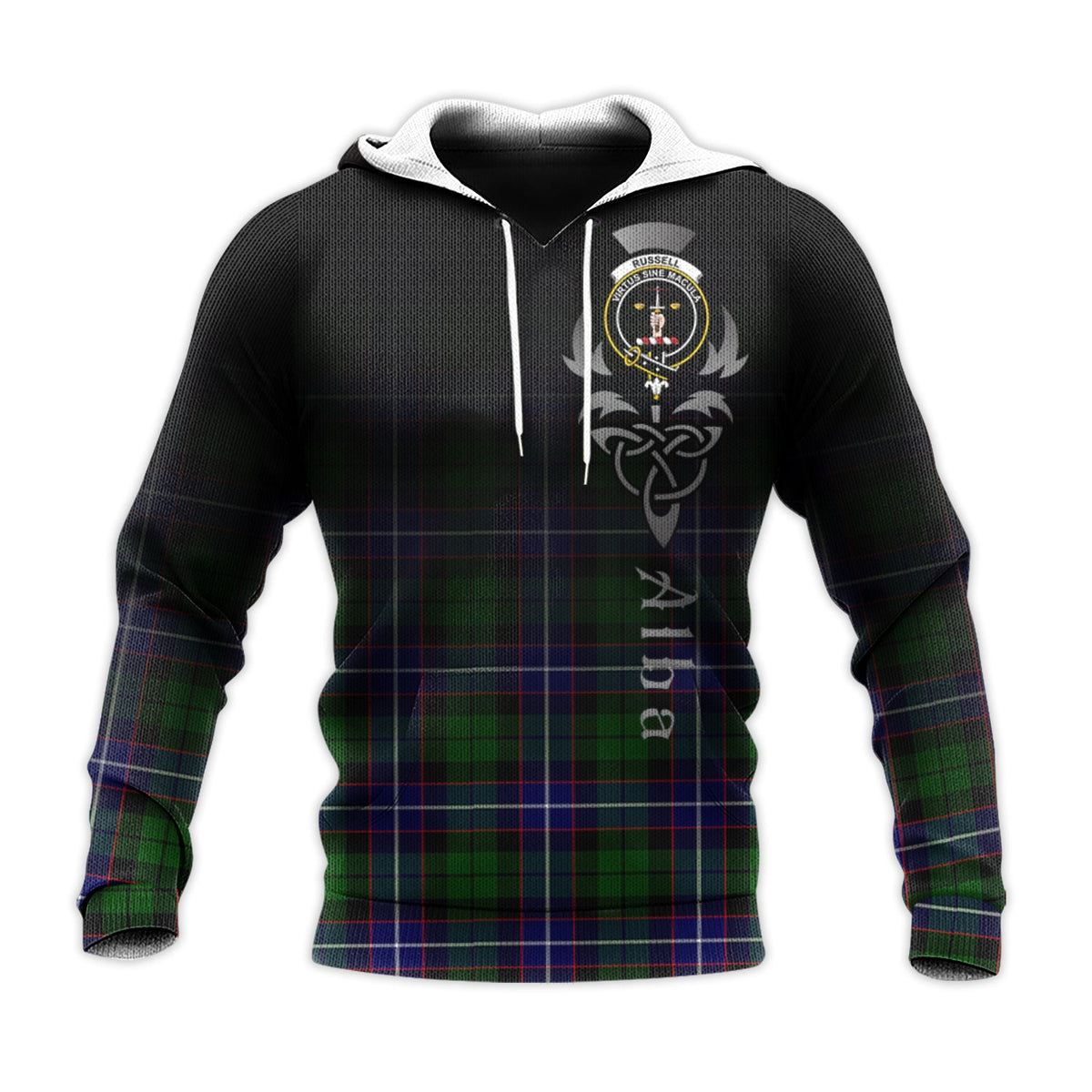 Russell Modern Tartan Hoodie - Alba Celtic Style