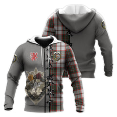 Scott Dress Tartan Hoodie - Lion Rampant And Celtic Thistle Style