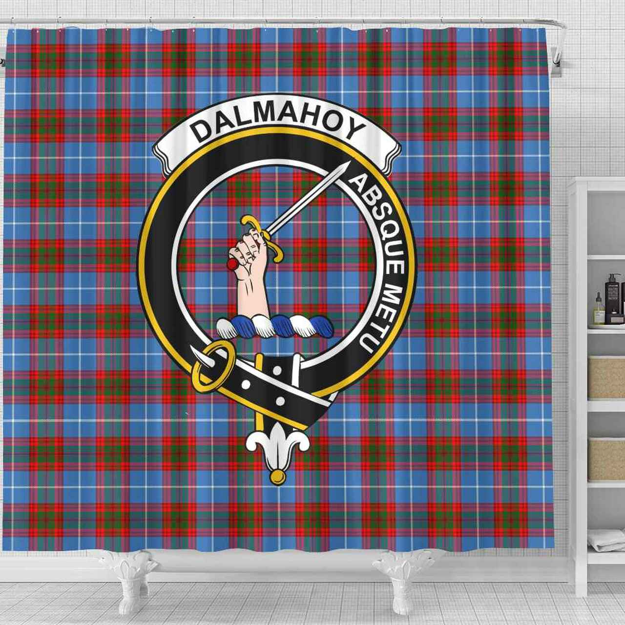 Dalmahoy Tartan Crest Shower Curtain