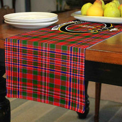 MacAlister Tartan Crest Table Runner - Cotton table runner