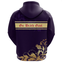 Scots Print Hoodie - Scotland Valentine Heart Thistle Celtic Style Hoodie